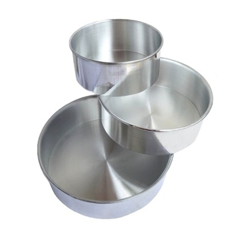 GENERICO - Molde para tortas x 3 en aluminio de alta calidad