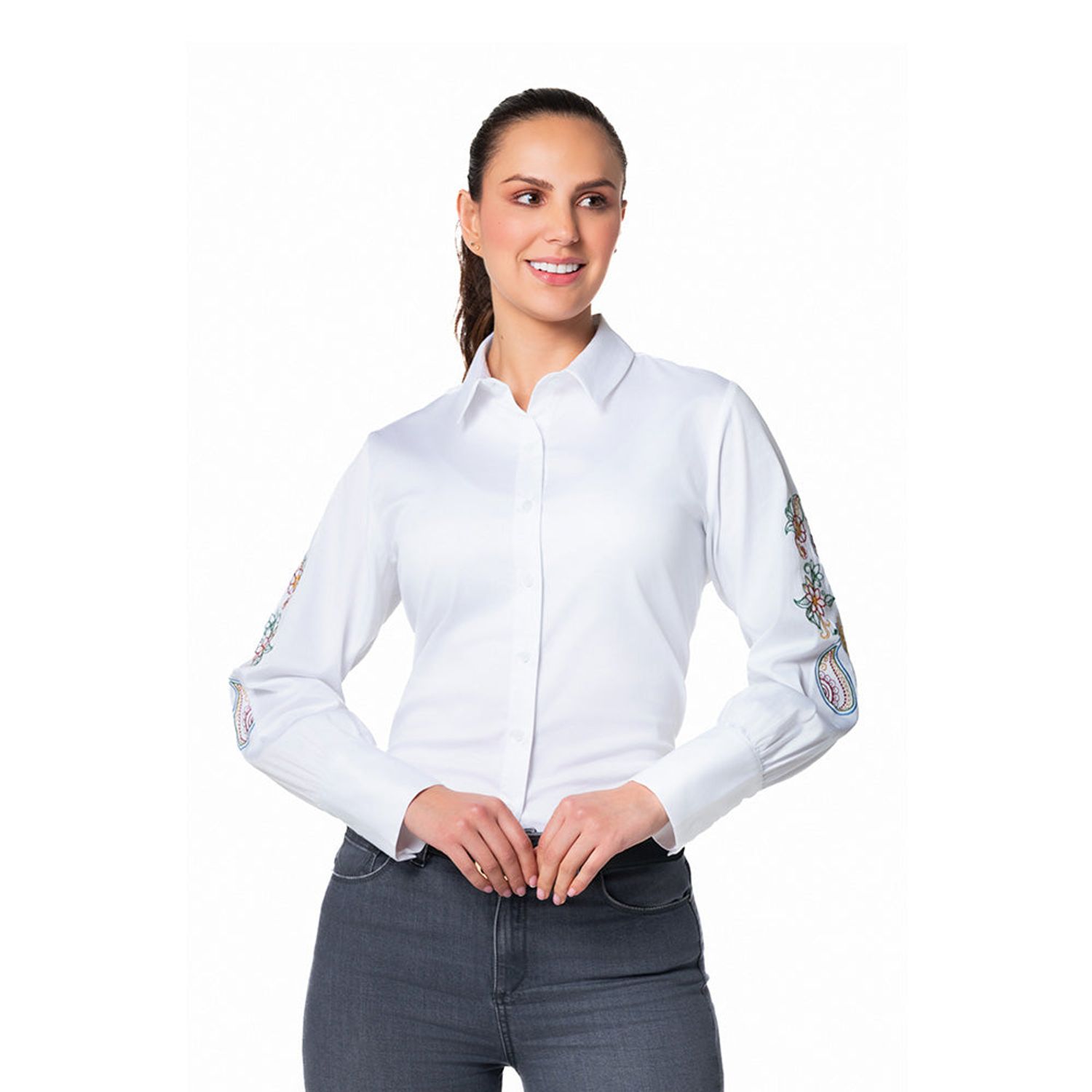 Camisa Neru Camisa LeÃ±adora Manga Corta Blusa Cuello Camisero