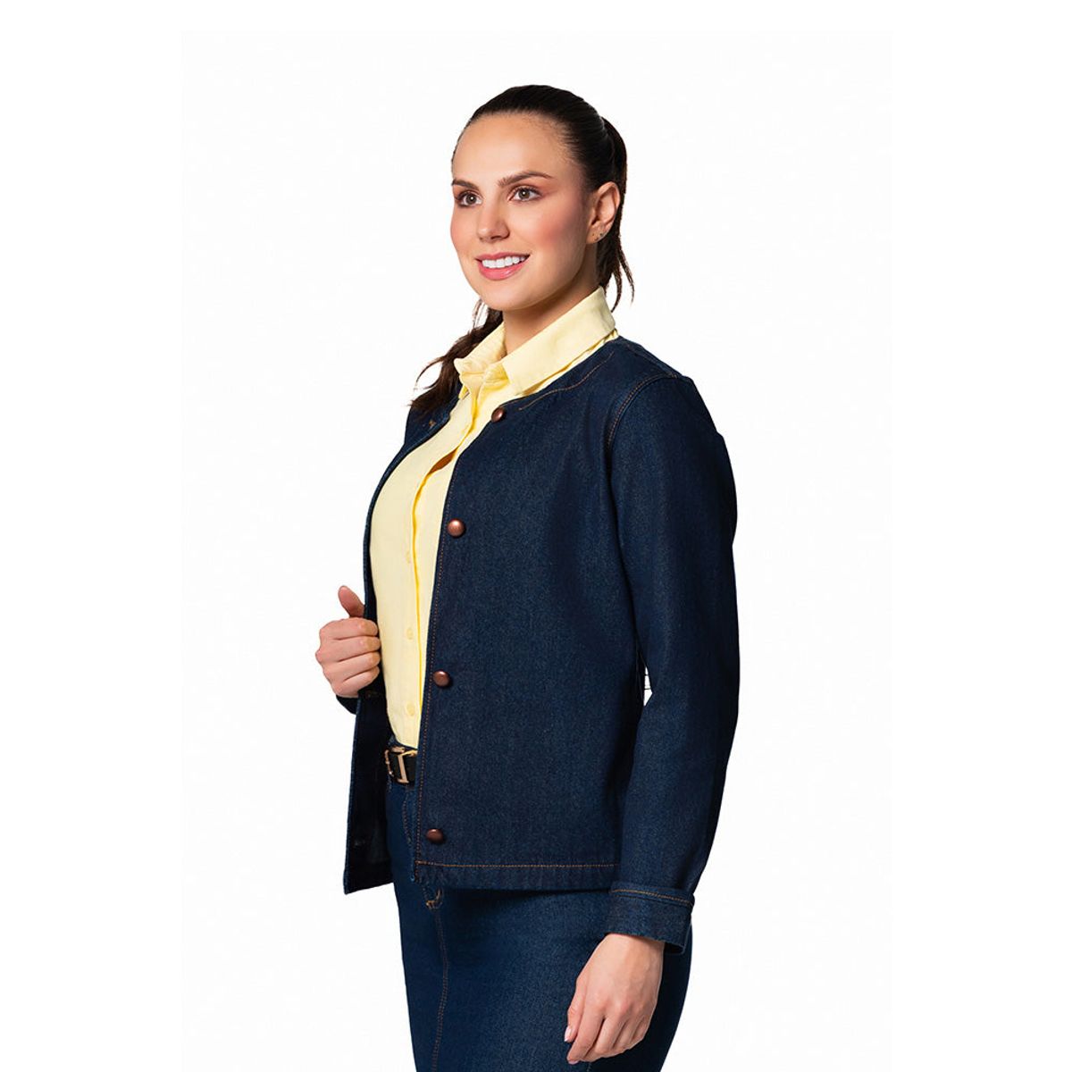 LEC LEE - Chaqueta en denim cl?sica para mujer Lec Lee