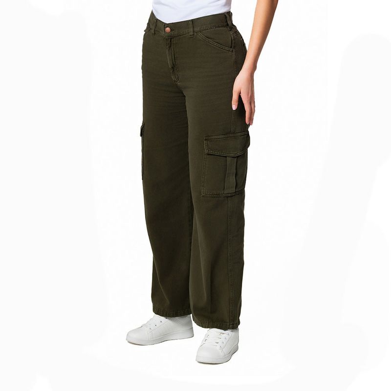 LEC LEE - Jeans Cargo Wide Leg para Mujer