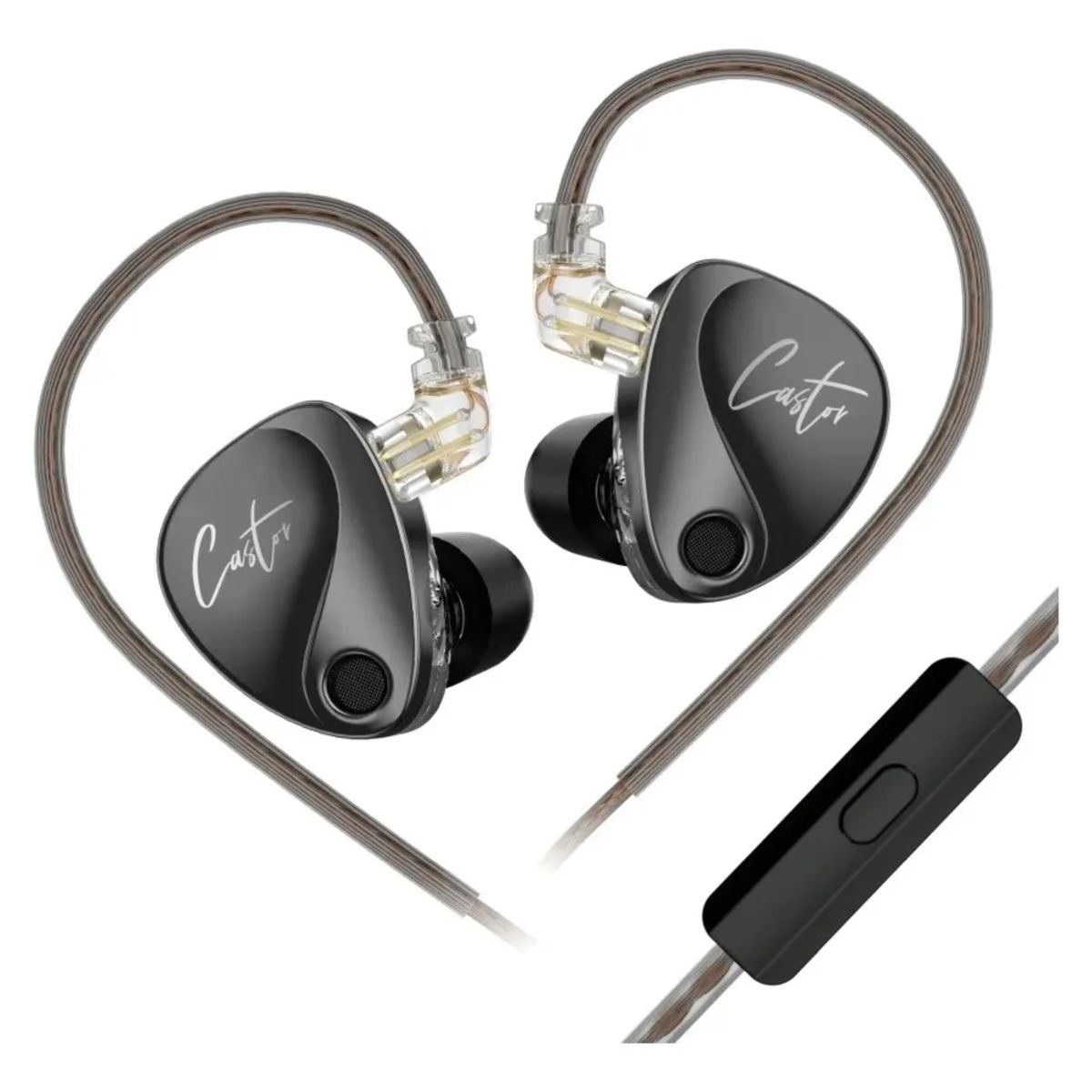 KZ - Audífonos Kz Castor Pure Bass negro Monitores In Ear Con microfono