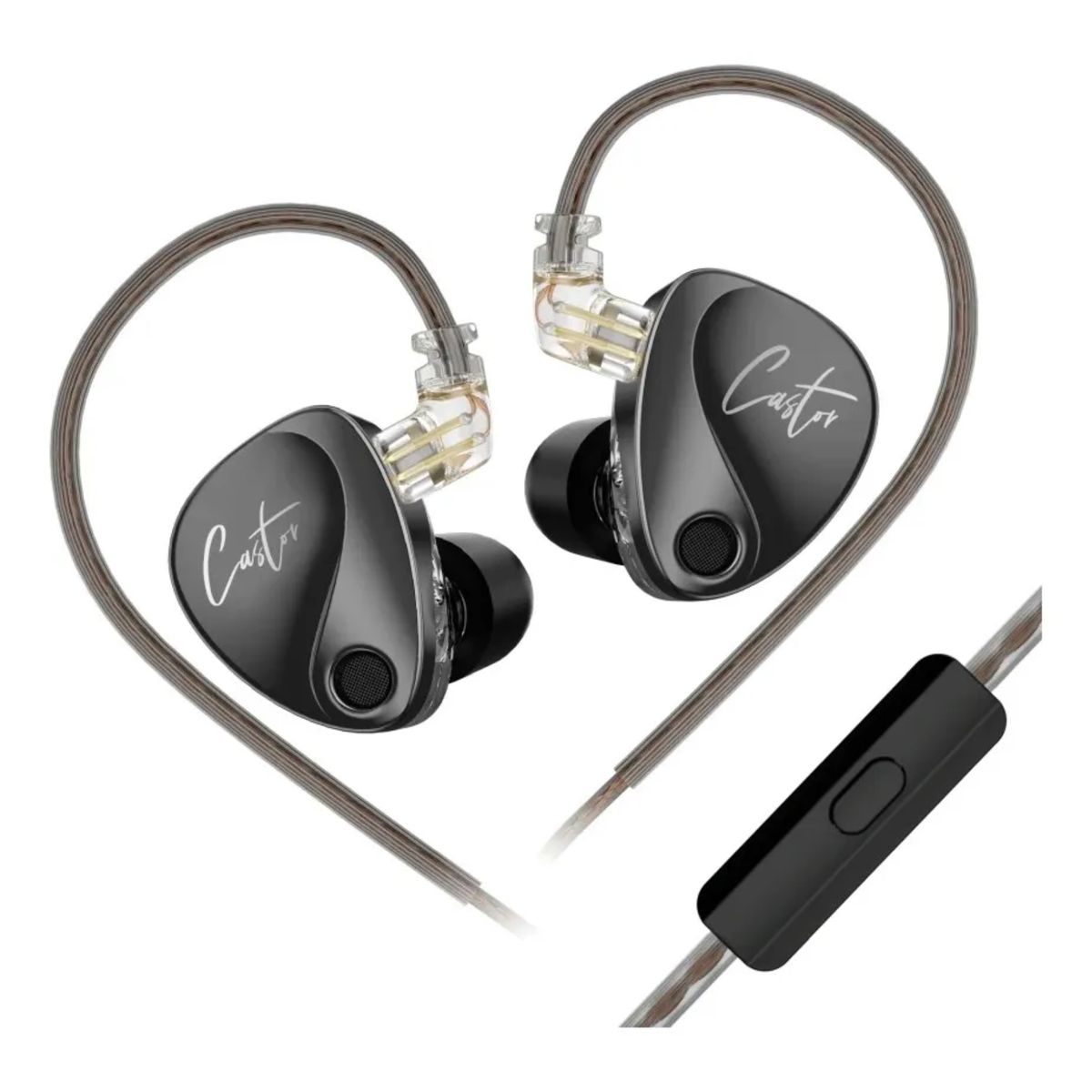 KZ - Audífonos Kz Castor Pure Bass negro Monitores In Ear Con microfono