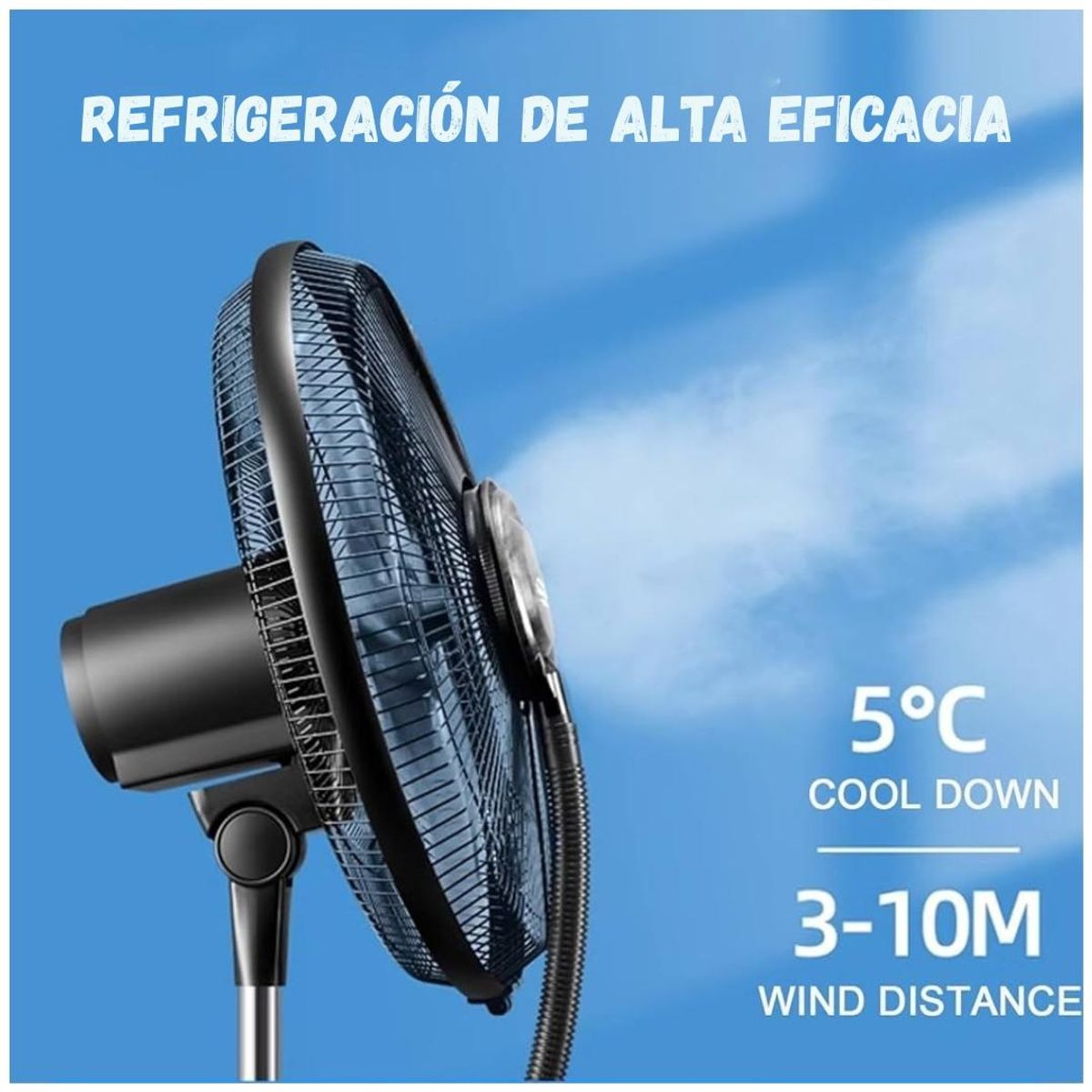 AMERICAN GENERICS - Ventilador De Pedestal 16 Pulgadas Con Control Remoto Y Purificador