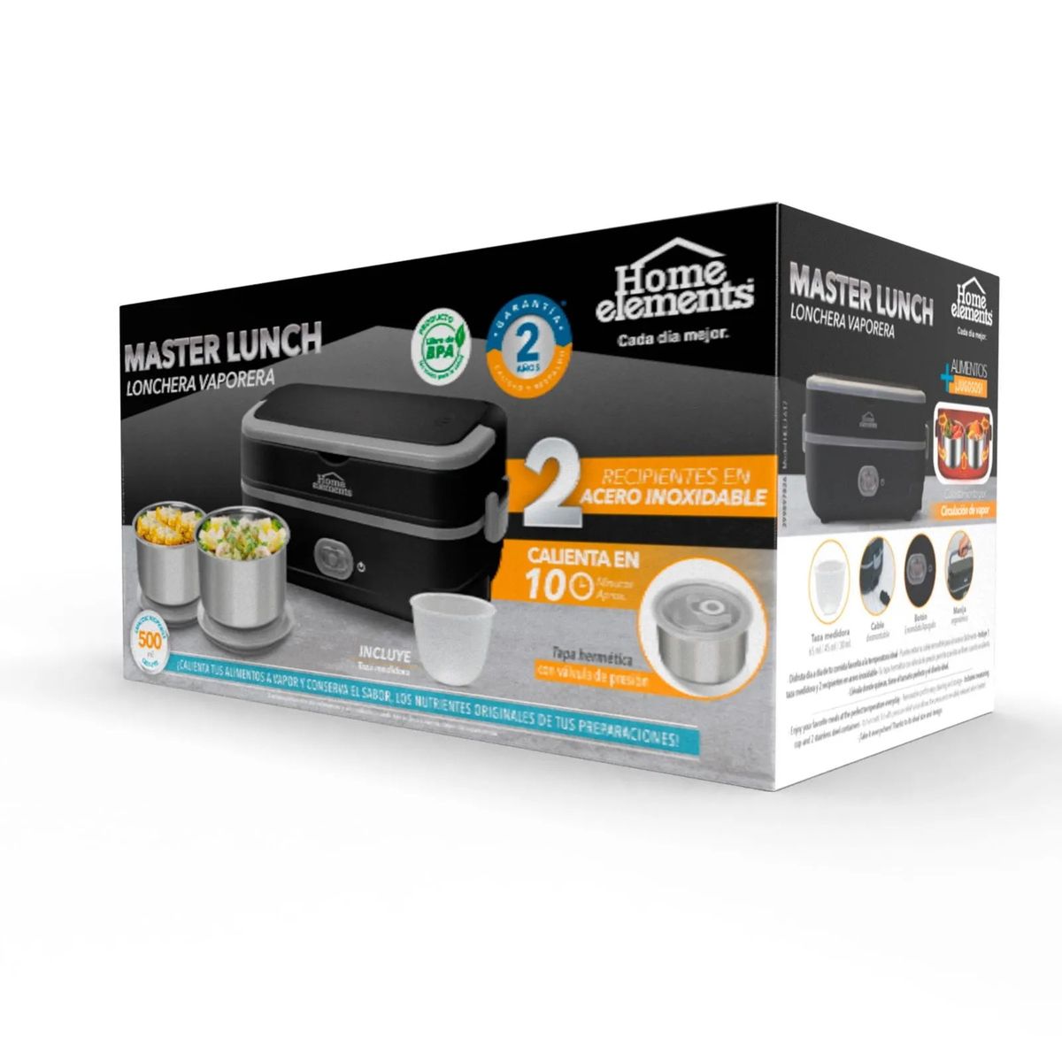HOME ELEMENTS - Home Elements Master Lunch - Lonchera Eléctrica 220v
