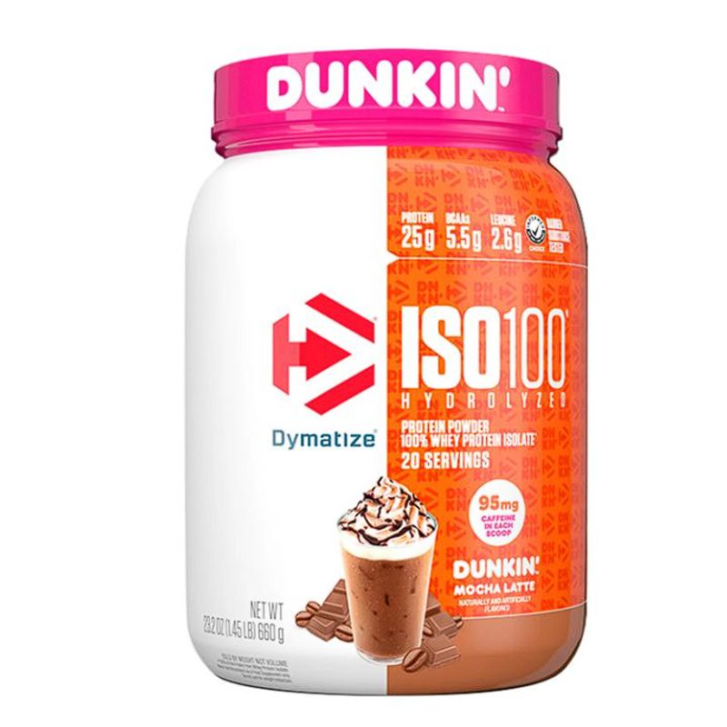 DYMATIZE - ISO100 Dymatize Dunkin Mocha Latte 100% Hidrolizada Premium 610g
