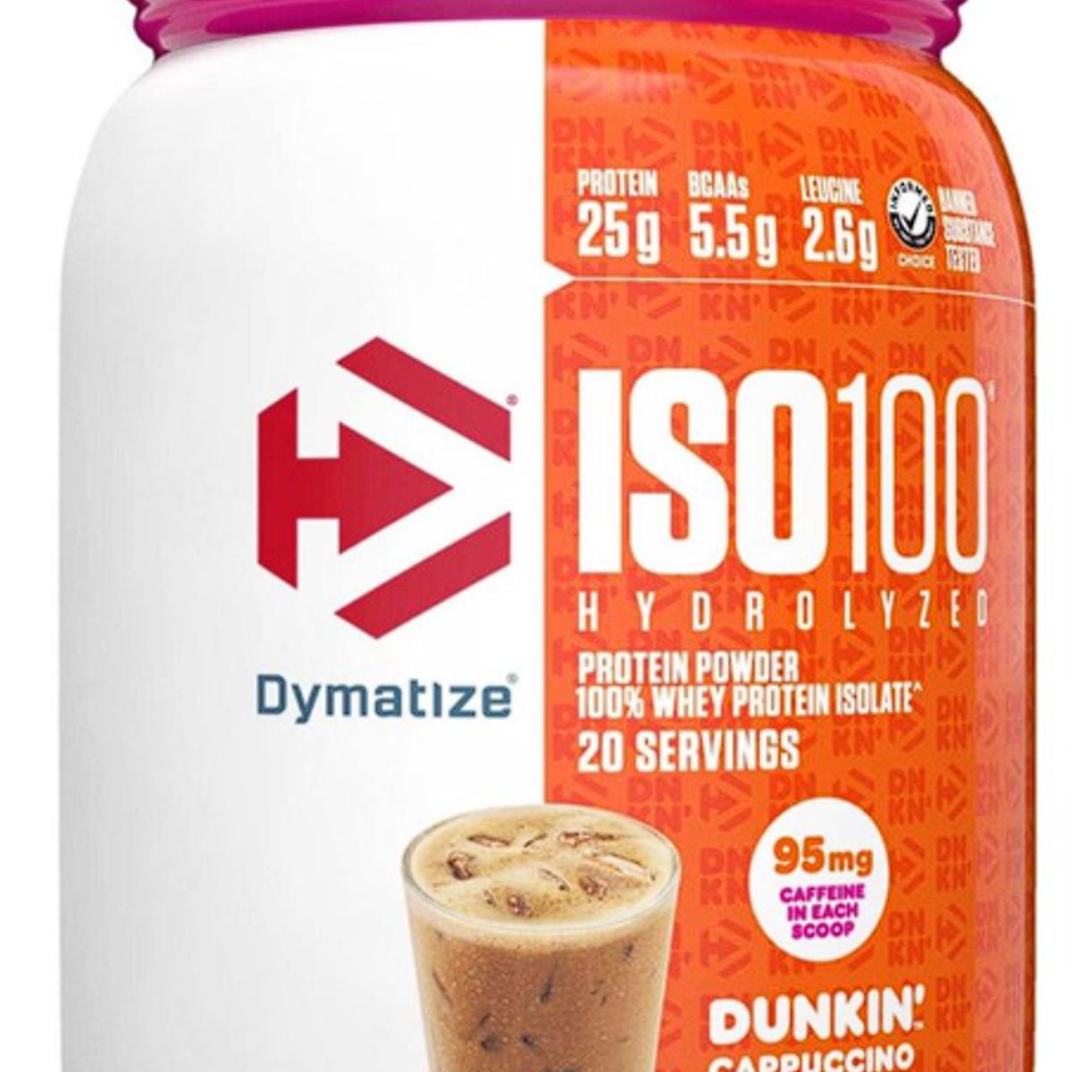 DYMATIZE - ISO100 Dymatize Dunkin CAPUCHINO 100% Hidrolizada Premium 610g