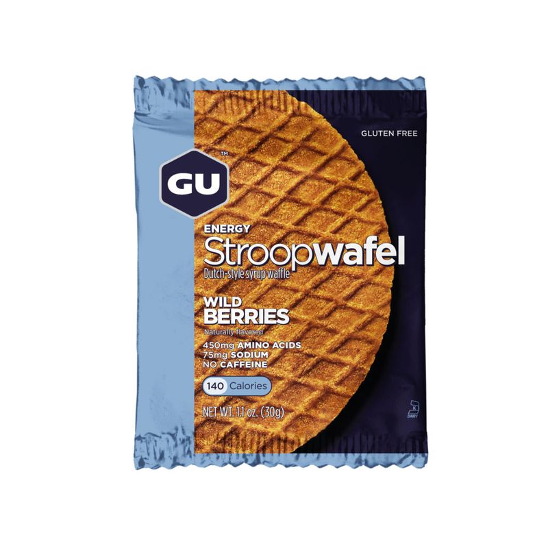 GU - Waffles caja x 16 unidades Frutos del bosque sin cafeína