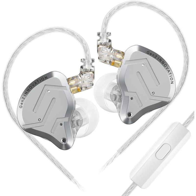 KZ - Audifonos In-ear KZ ZSN pro 2 color Silver con microfono