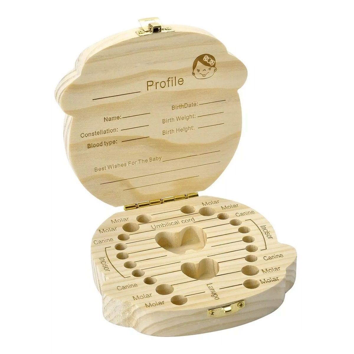 MUNDO BEBE - Caja raton Pérez para dientes de leche niña bebé
