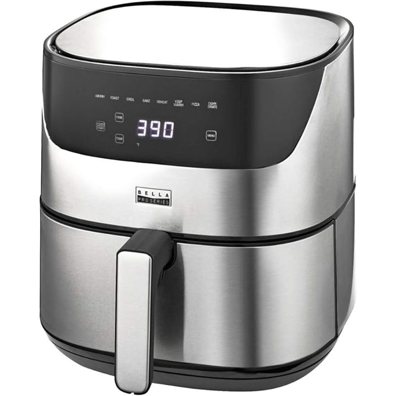 BELLA - Freidora de aire 63qt pantalla táctil acero inoxidable modelo