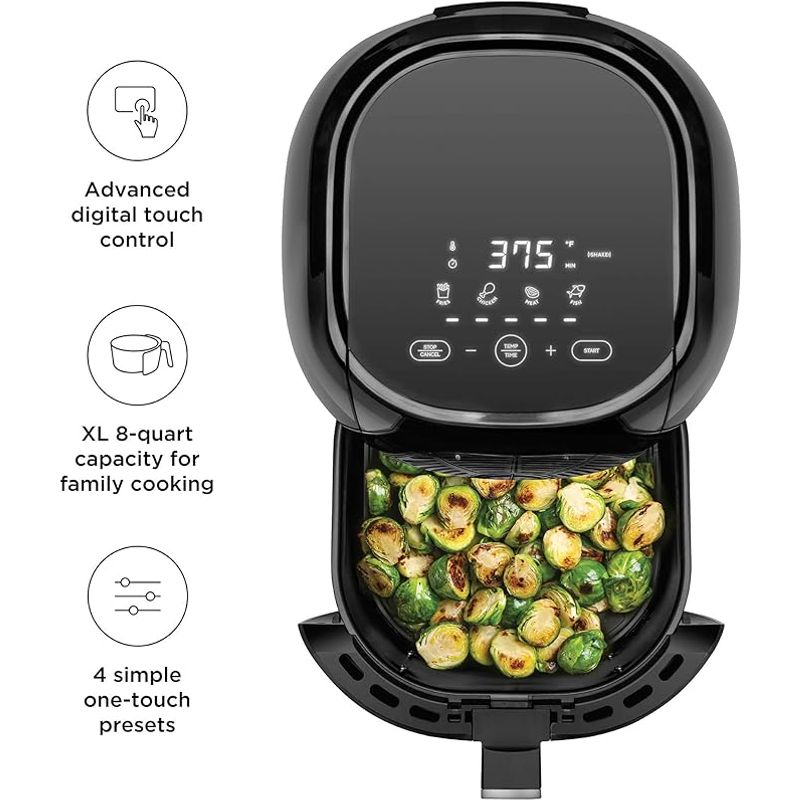 CHEFMAN - Freidora de aire Chefman TurboFry Touch 8 Quart digital y saludable