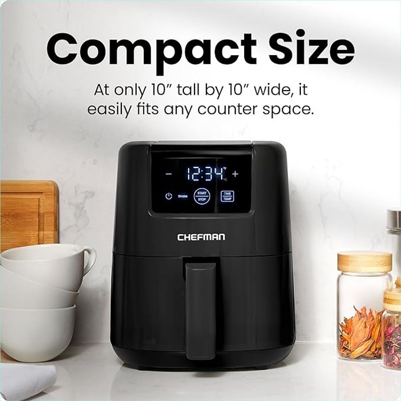 CHEFMAN - Mini Freidora de Aire 2 Qt CHEFMAN Digital Compacta Modelo