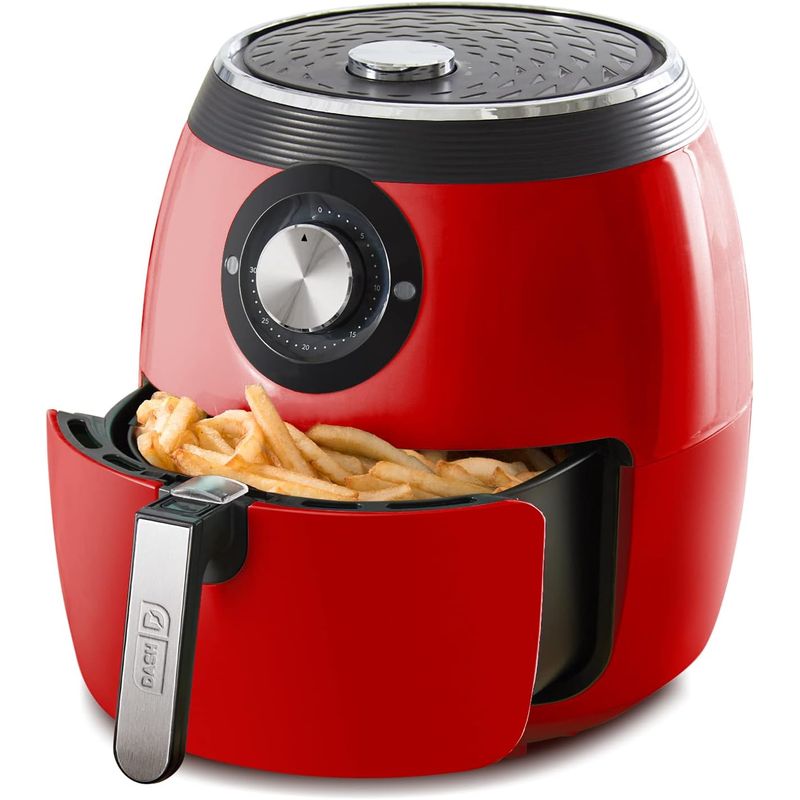 DASH - Freidora de aire Dash Deluxe 6 qt 1700W cesta antiadherente
