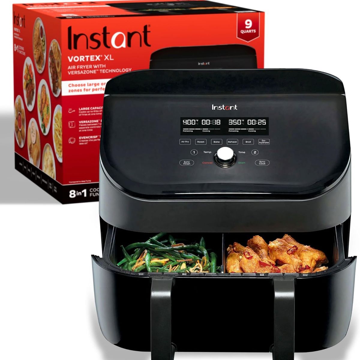 INSTANT POT - Freidora de aire Instant Pot VersaZone 9QT 8 en 1 Con EvenCrisp