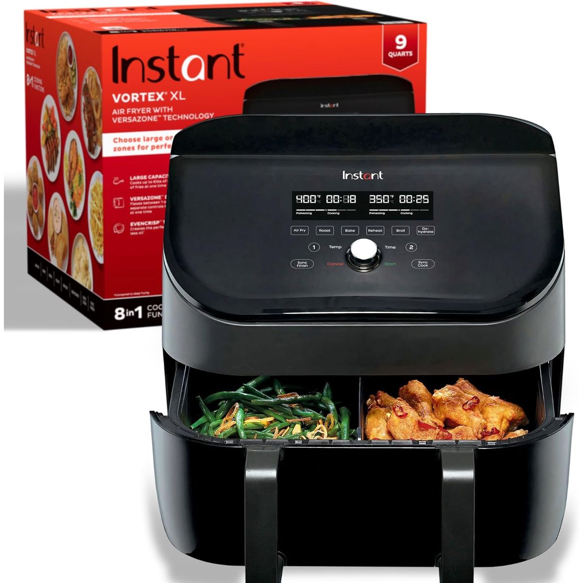 INSTANT POT - Freidora de aire Instant Pot VersaZone 9QT 8 en 1 Con EvenCrisp