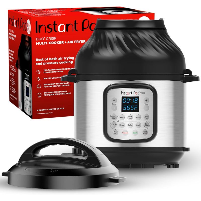 INSTANT POT - Olla a presión y freidora Instant Pot Duo Crisp 8QT 11 en 1