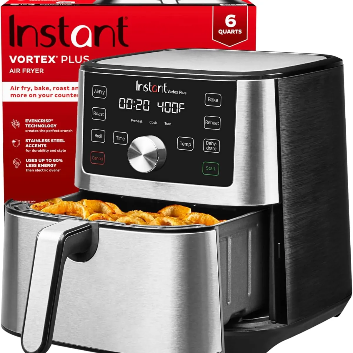 INSTANT POT - Freidora de aire Instant Pot Vortex Plus 6QT XL 6 en 1