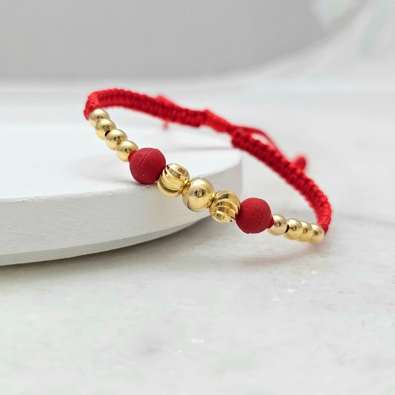 DIBESENSI JOYERIA - PULSERA BALIN LISO E  ITALIANO 6MM Y 4MM EN ORO LAMINADO 18K