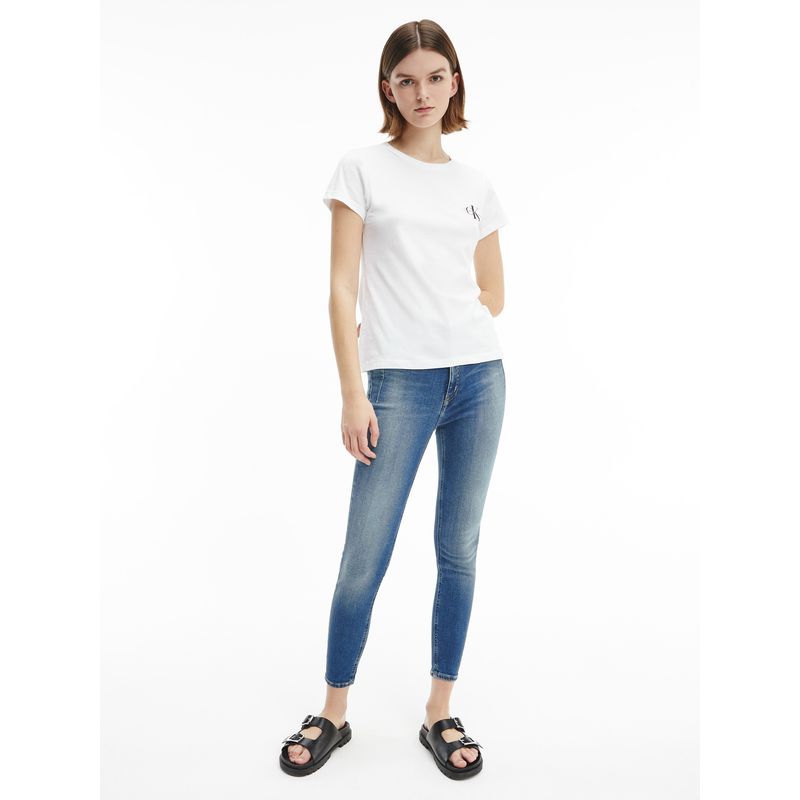 CALVIN KLEIN - Pack gris de 2 camisetas slim con logotipo Calvin Klein