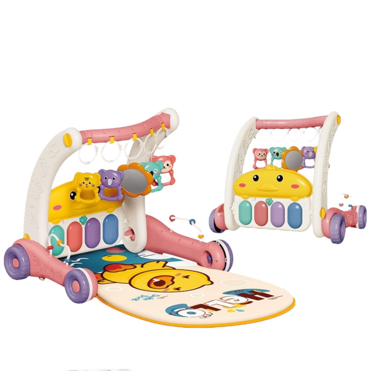 MULTIPLACE COLOMBIA - Gimnasio Andadera y movil 3en1 para bebes Importado Rosado-