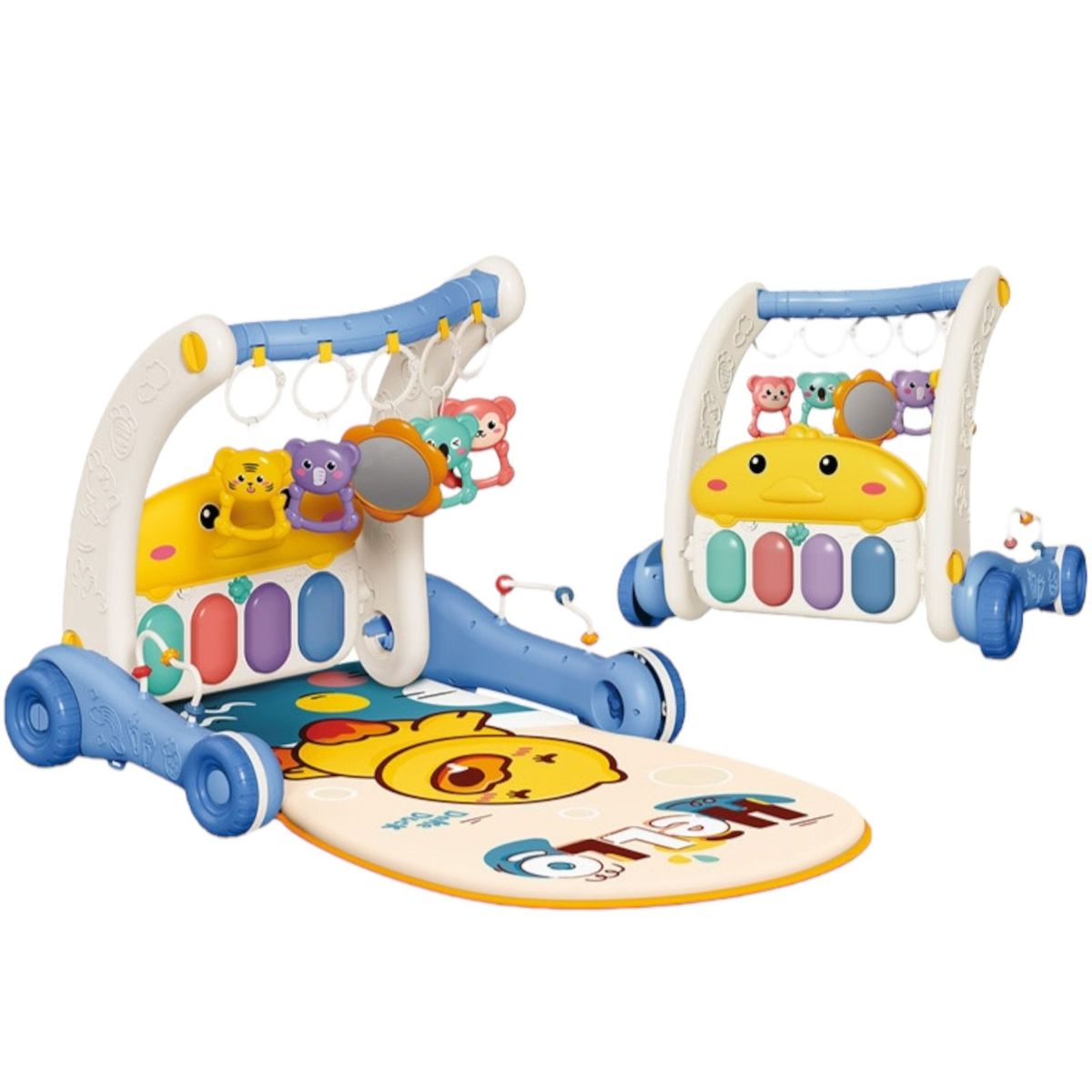 MULTIPLACE COLOMBIA - Gimnasio Andadera y movil 3en1 para bebes Importado Azul-