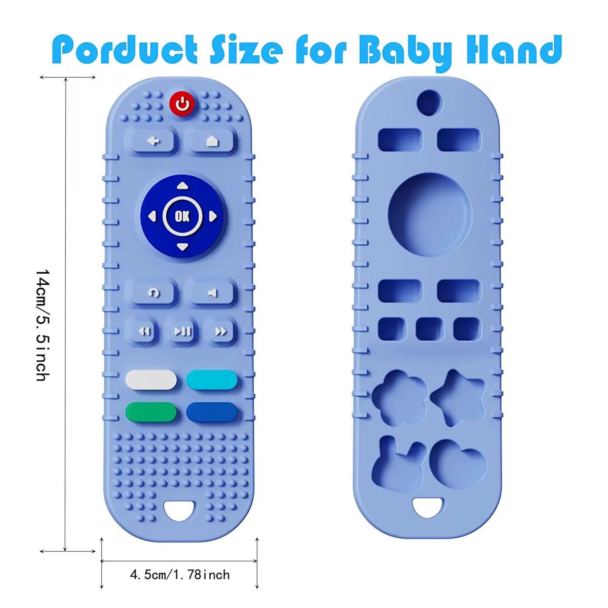 GENERICO - Mordedor Rasca Encías Sensorial Control Remoto Blanco