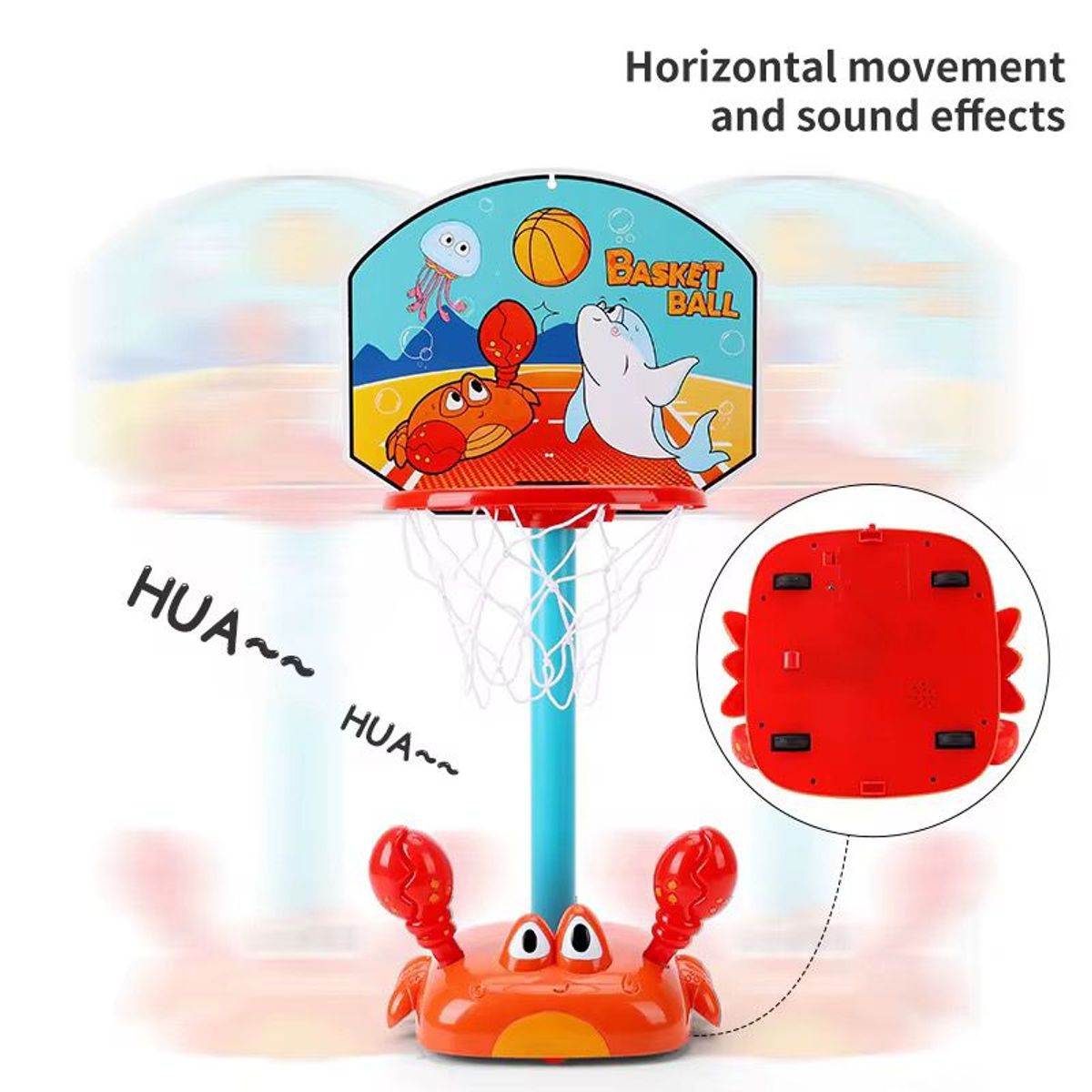 GENERICO - Cancha De Basket Con Juego De Aros Movible Para Niños