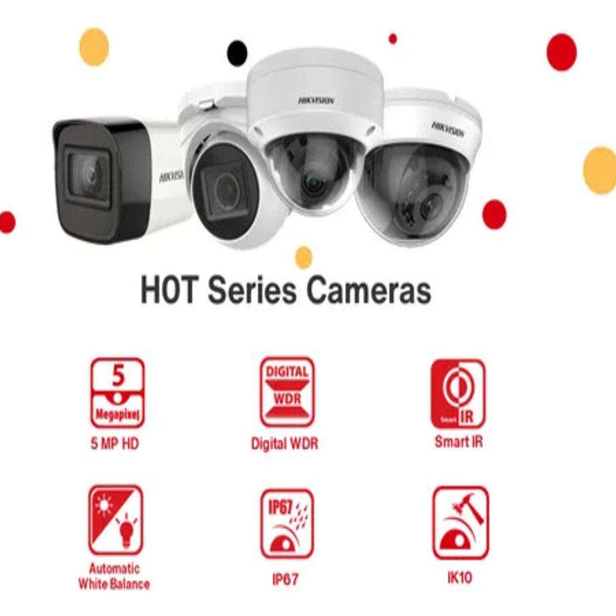 HIKVISION - DS-2CE56H0T-IRMMF - Camara Turbo 5mp Domo Antivandalico 28mm Ir 20mts Ip67 Hik