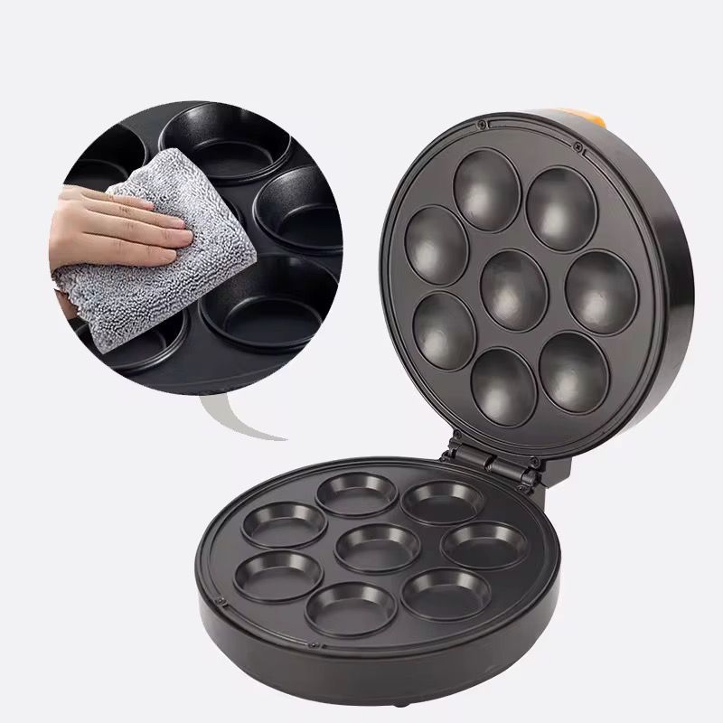 GENERICO - Máquina De Mini Tortas x8 Puestos Negra Nueva