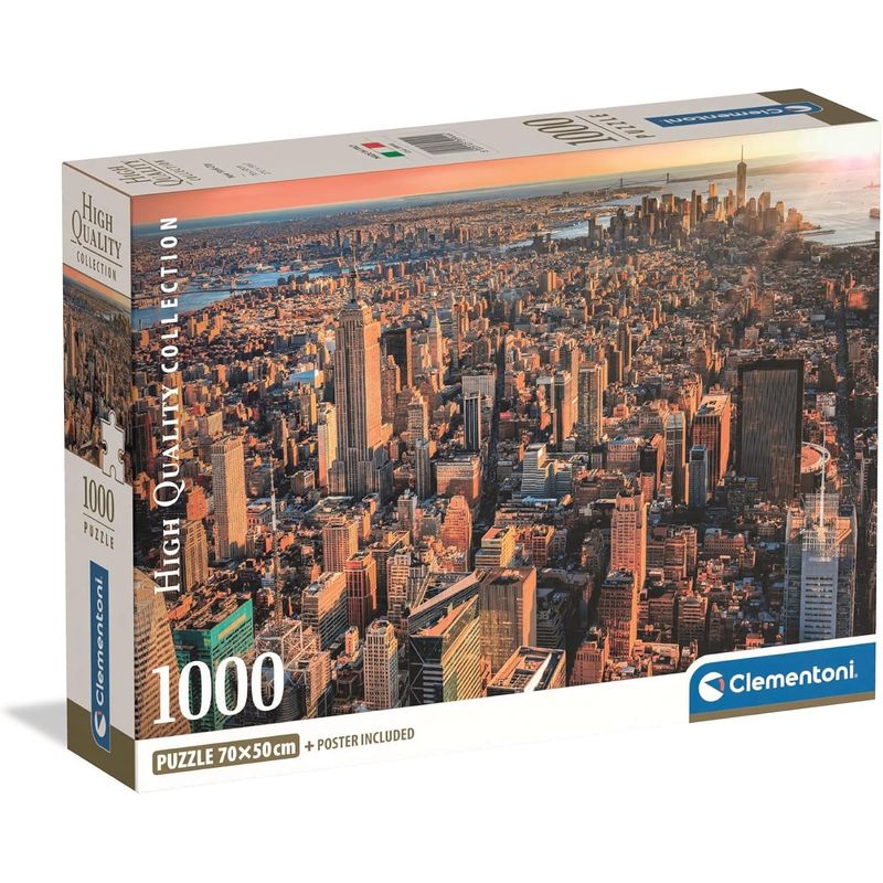 CLEMENTONI - Rompecabezas 1000 Piezas Nueva York Estados Unidos