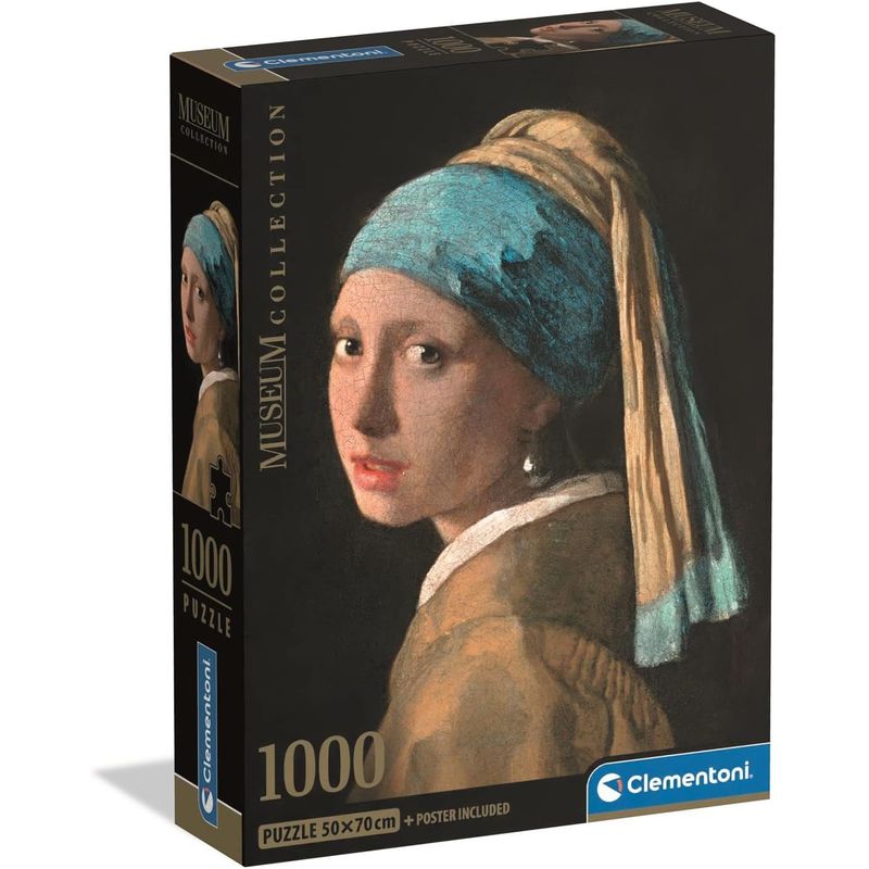 CLEMENTONI - Rompecabezas 1000 Piezas Arte La Joven Vermeer Clementoni