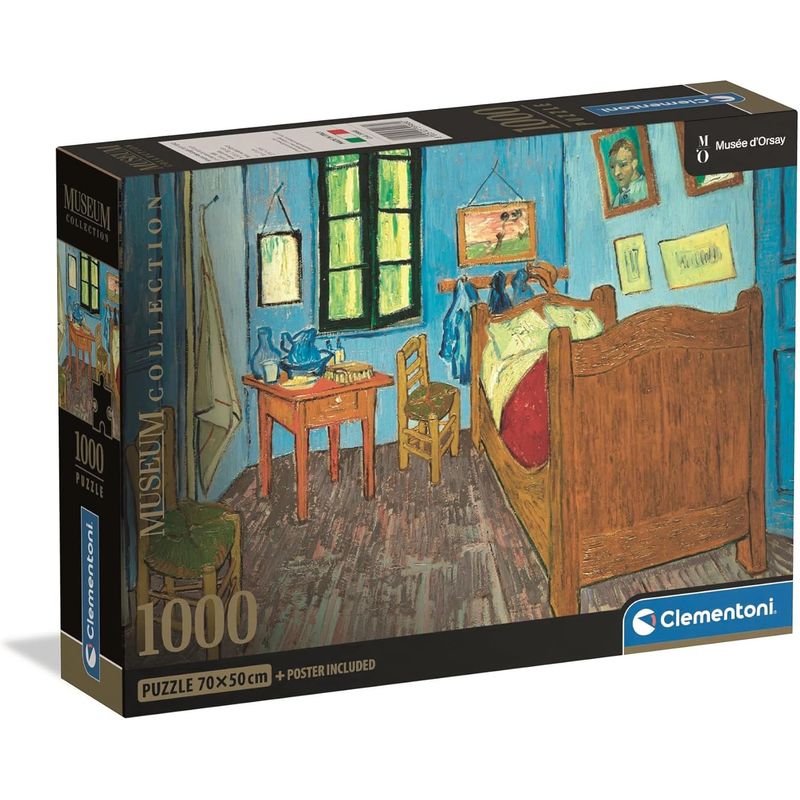 CLEMENTONI - Rompecabezas 1000 Piezas Arte El Dormitorio Van Gogh