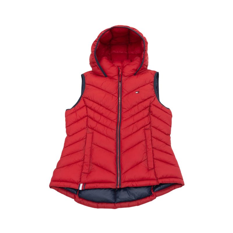 TOMMY HILFIGER - Chaleco amarillo Acolchado con capota Tommy Hilfiger