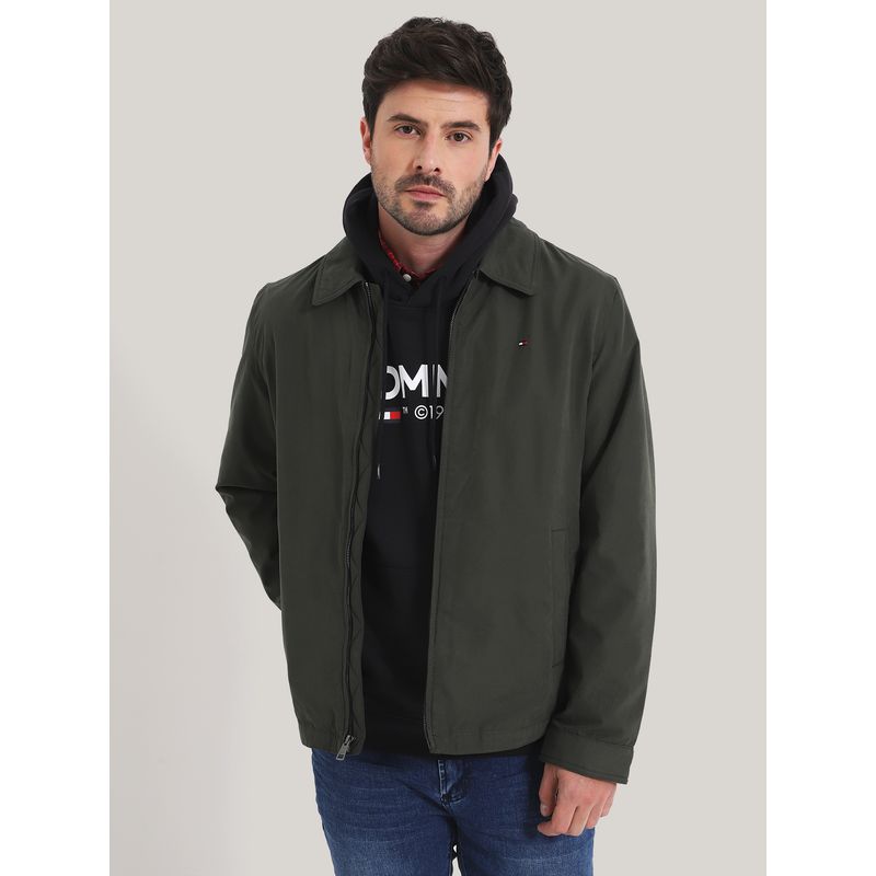 TOMMY HILFIGER - Chaqueta verde con logo Tommy Hilfiger