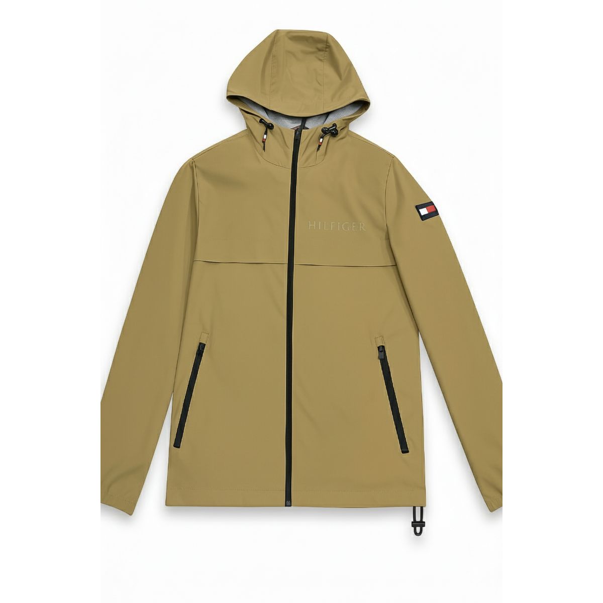 TOMMY HILFIGER - Chaqueta beige manga larga con cierre de cremallera Tommy Hilfiger