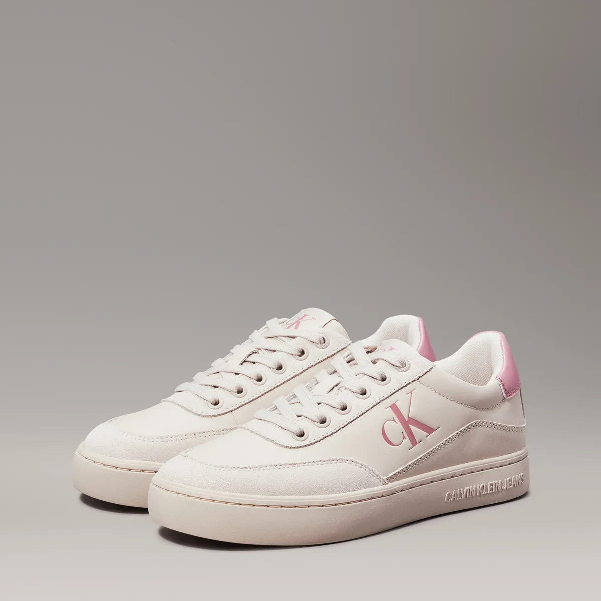 CALVIN KLEIN - Tenis rosado classic cupsole de cuero Calvin Klein