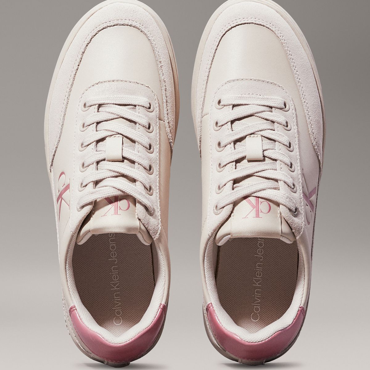 CALVIN KLEIN - Tenis rosado classic cupsole de cuero Calvin Klein