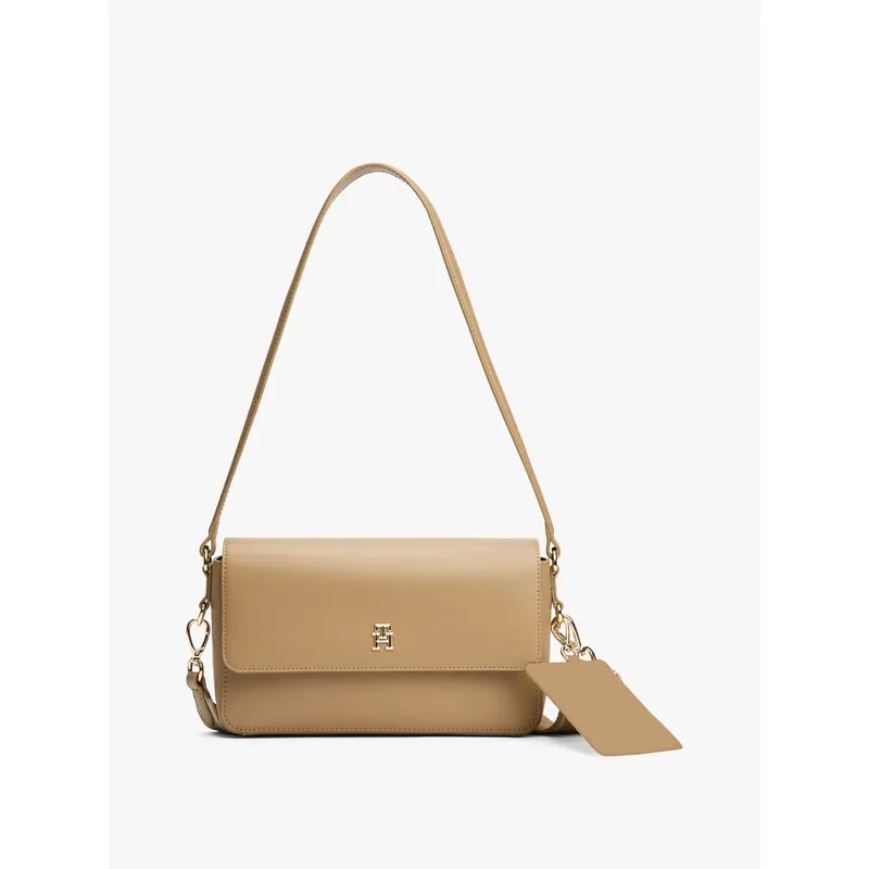 TOMMY HILFIGER - Bolso beige mensajero TH Monogram transformable Tommy Hilfiger