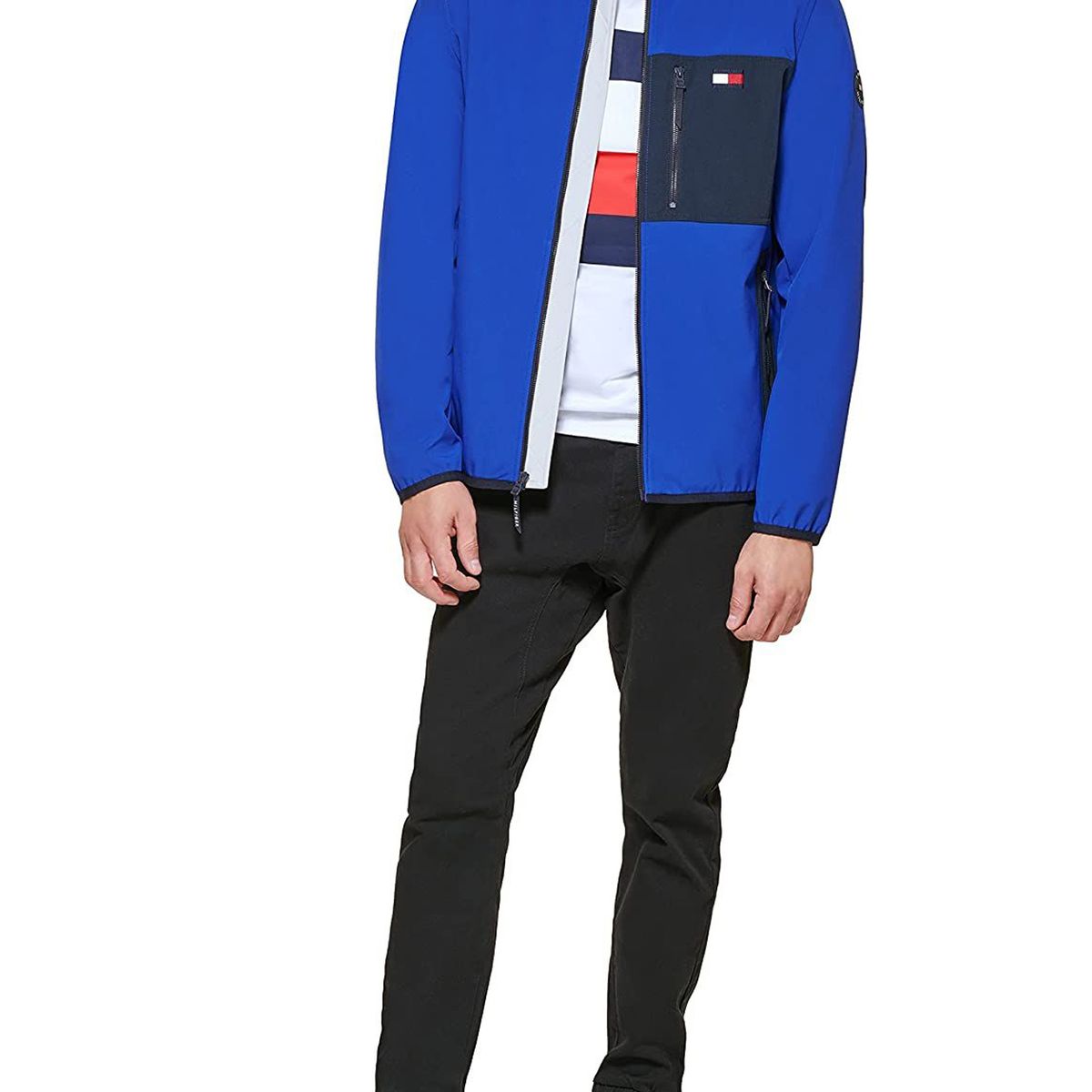 TOMMY HILFIGER - Chaqueta azul softshell con logo Tommy Hilfiger