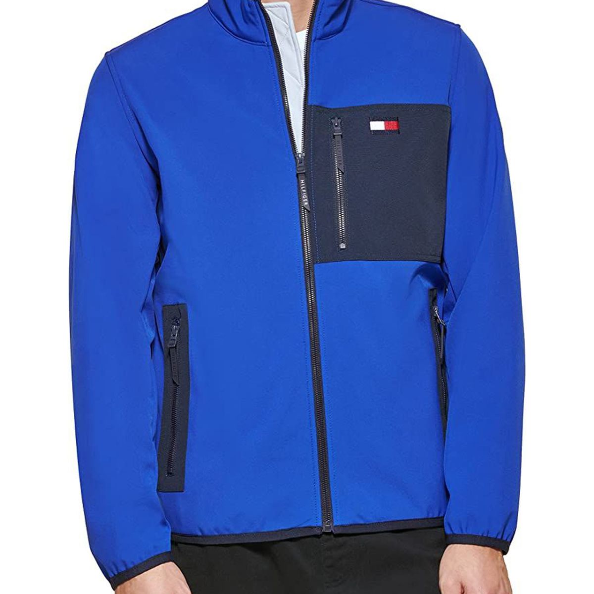 TOMMY HILFIGER - Chaqueta azul softshell con logo Tommy Hilfiger