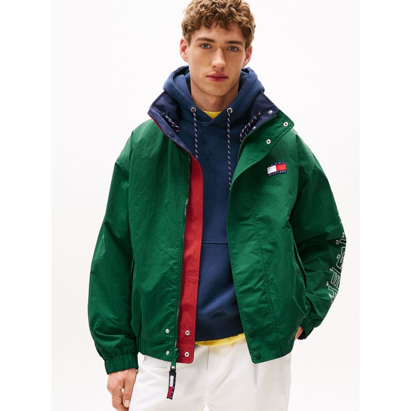TOMMY HILFIGER - Chaqueta verde náutica amplia reversible Hilfiger Tommy Hilfiger