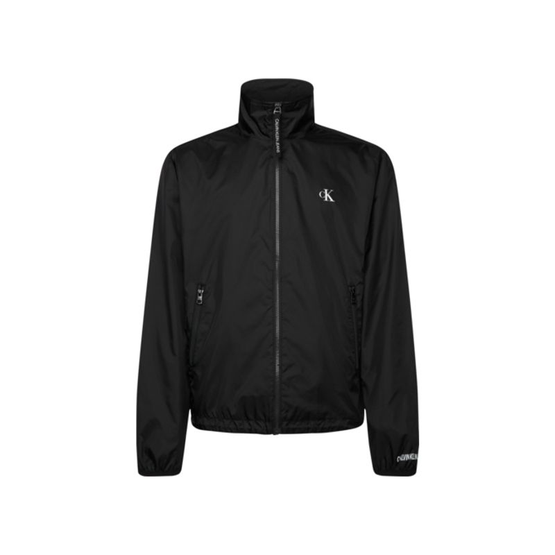 CALVIN KLEIN - Chaqueta Negro Con Cremallera Y Cuelloalto Calvin Klein