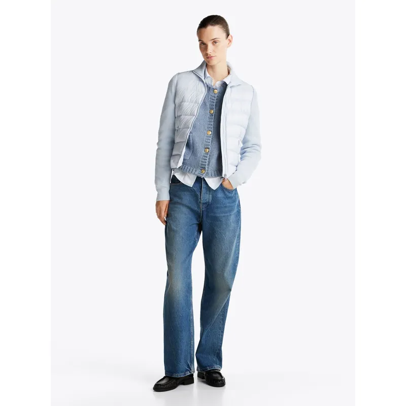 TOMMY HILFIGER - Chaqueta Celeste De plumón Con Mangas a Contraste Tommy Hilfiger