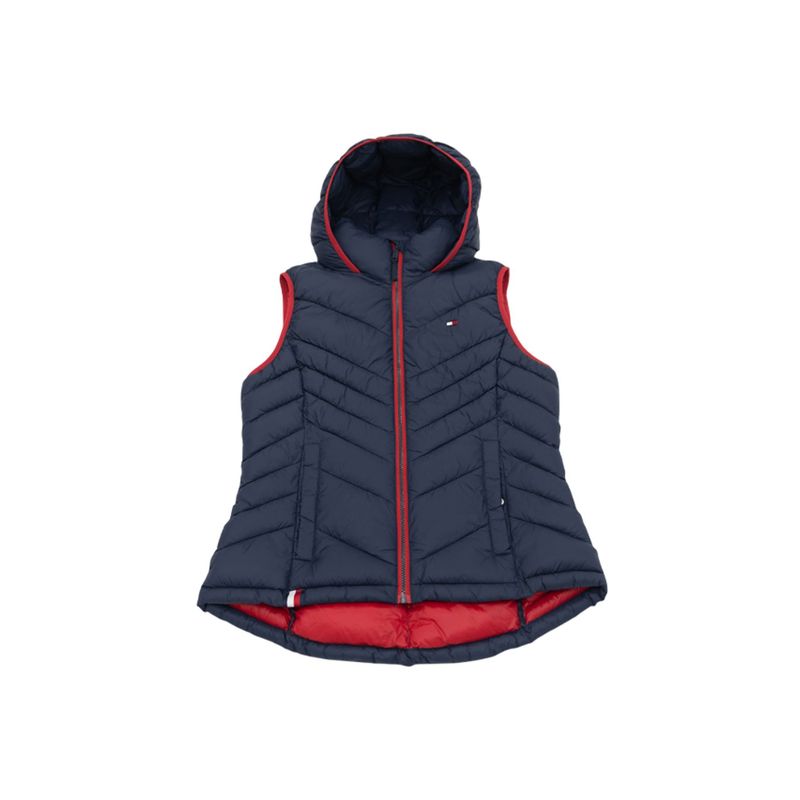 TOMMY HILFIGER - Chaleco azul Acolchado con capota Tommy Hilfiger
