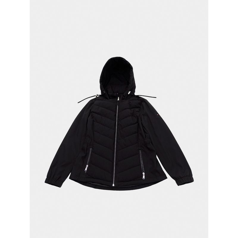 TOMMY HILFIGER - Chaqueta negra de material mixto Tommy Hilfiger