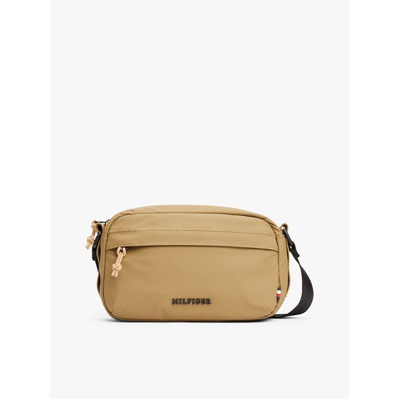 TOMMY HILFIGER - Bolso beige reporter con logo texturizado Tommy Hilfiger