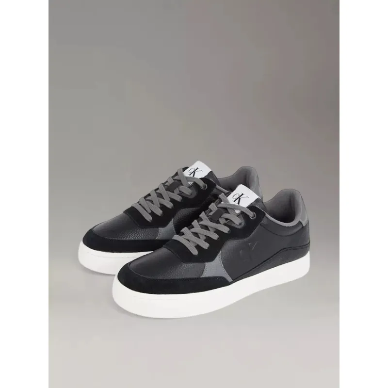 CALVIN KLEIN - Tenis negro de cuero Calvin Klein