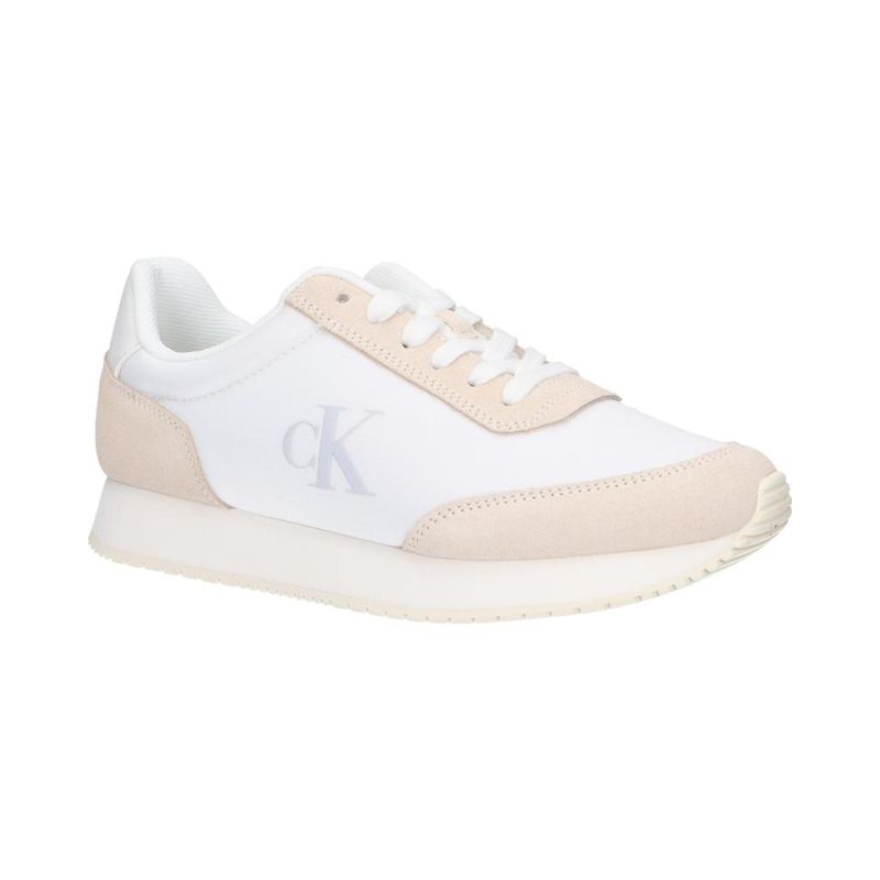 CALVIN KLEIN - Tenis blanco con logo Calvin Klein