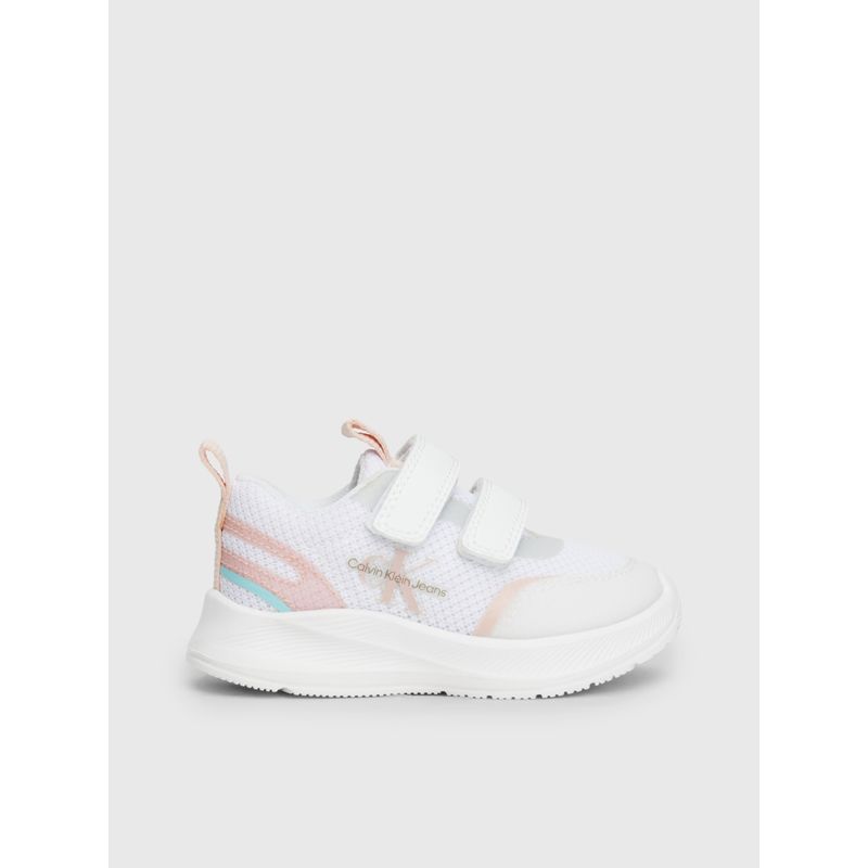 CALVIN KLEIN - Tenis blanco deportivos para niña con velcro Calvin Klein