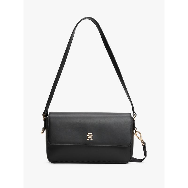 TOMMY HILFIGER - Bolso negro mensajero TH Monogram transformable Tommy Hilfiger
